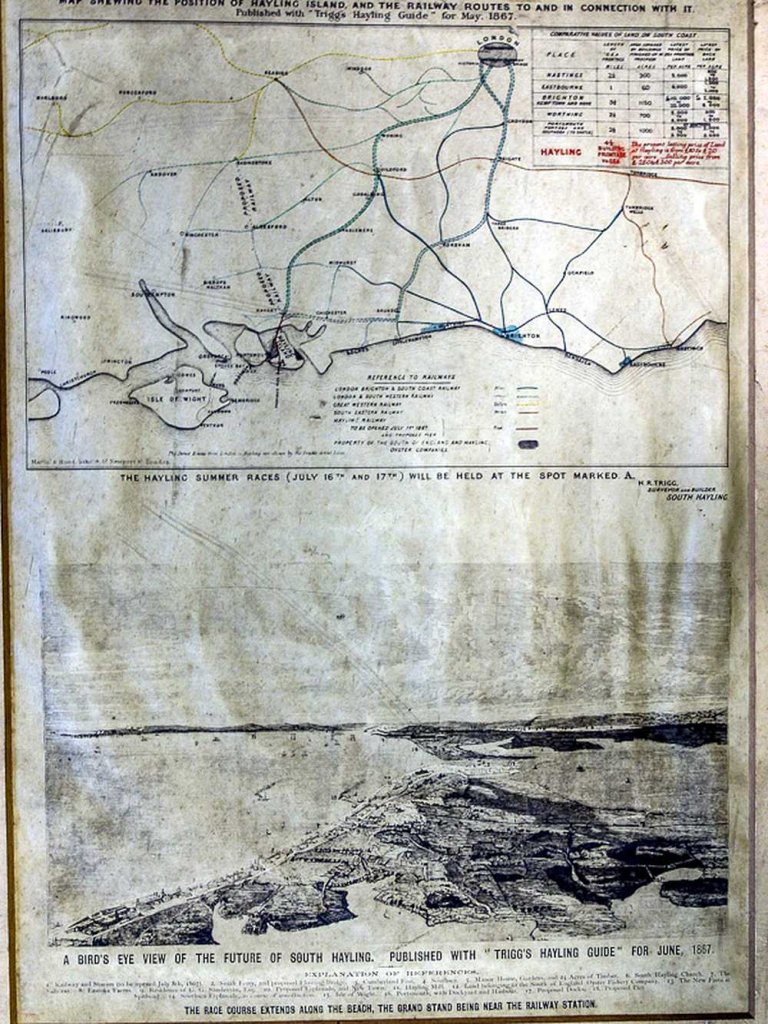 Triggs Guide 1867 centre, 2 page spread - Route and sketch - Courtesy NRM